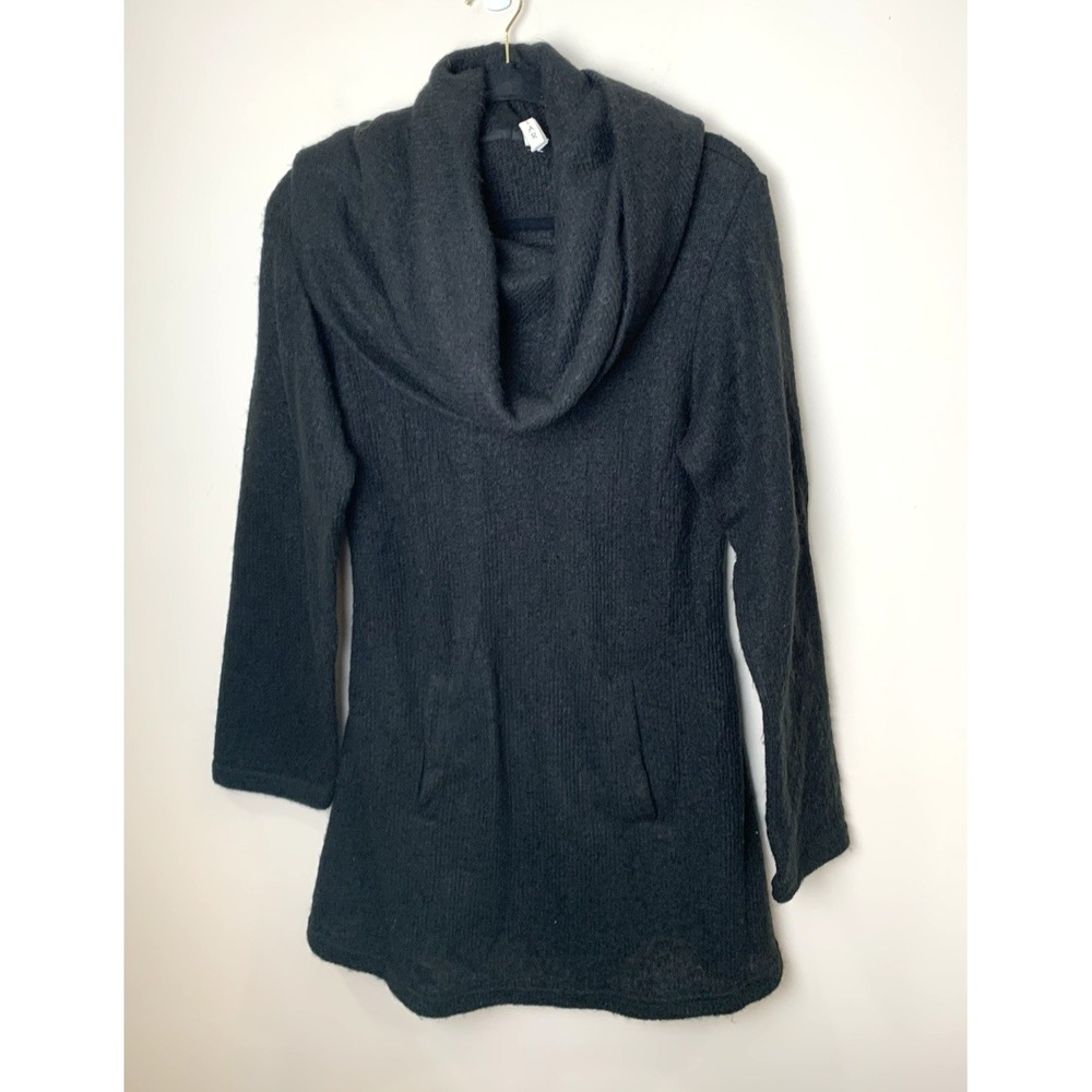 Avatar Clothing Tunic Sweater w/Pockets Womens Large Black Nepal Cowl‎ Neck Boho